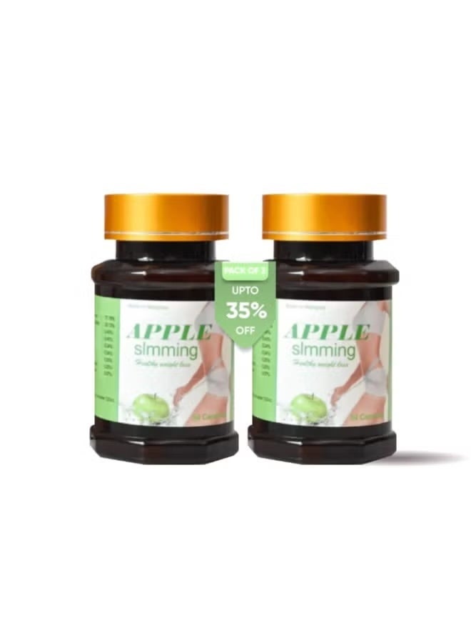 Apple Slimming Healthy Weight Loss 50 Capsules PACK OF 2